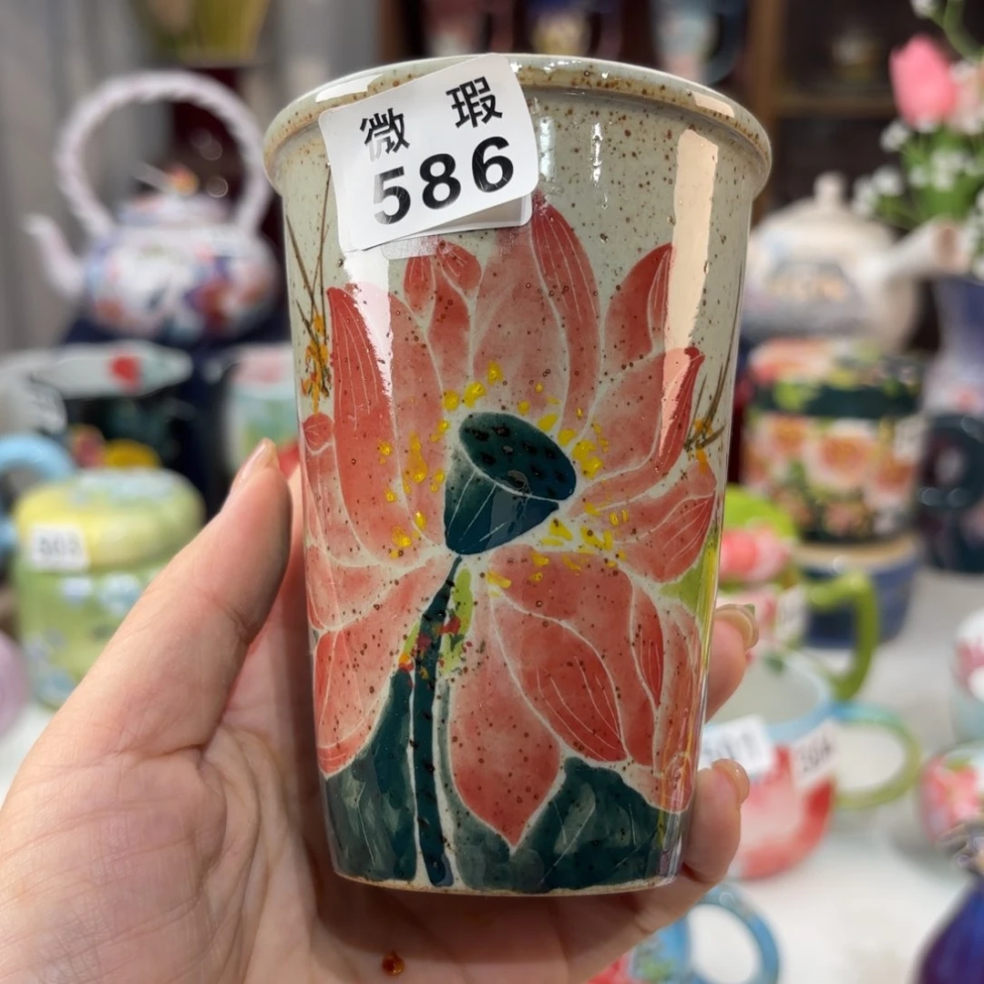 瓷片景德镇手绘高温釉下彩陶瓷茶具