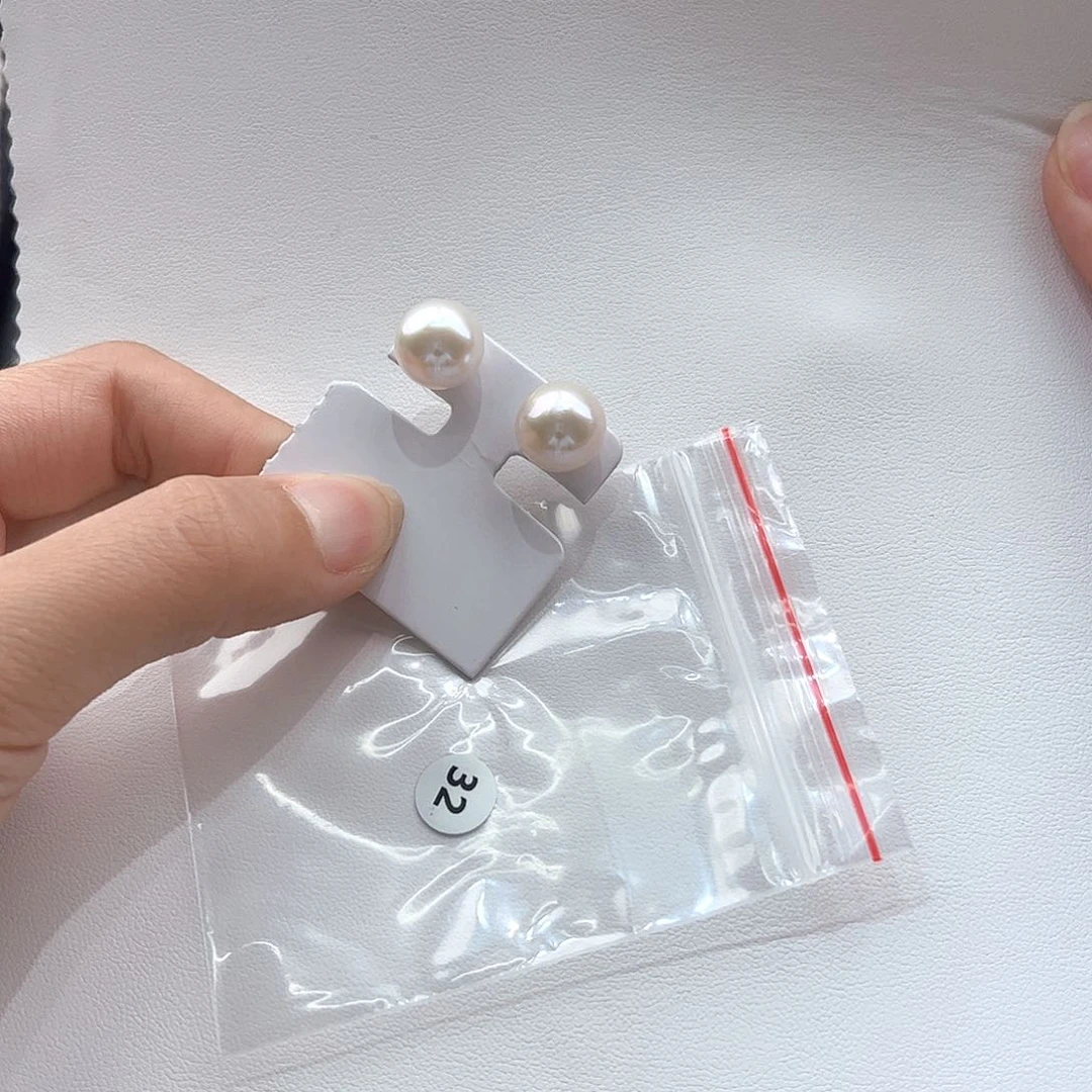 银S925镶嵌淡水珍珠耳饰