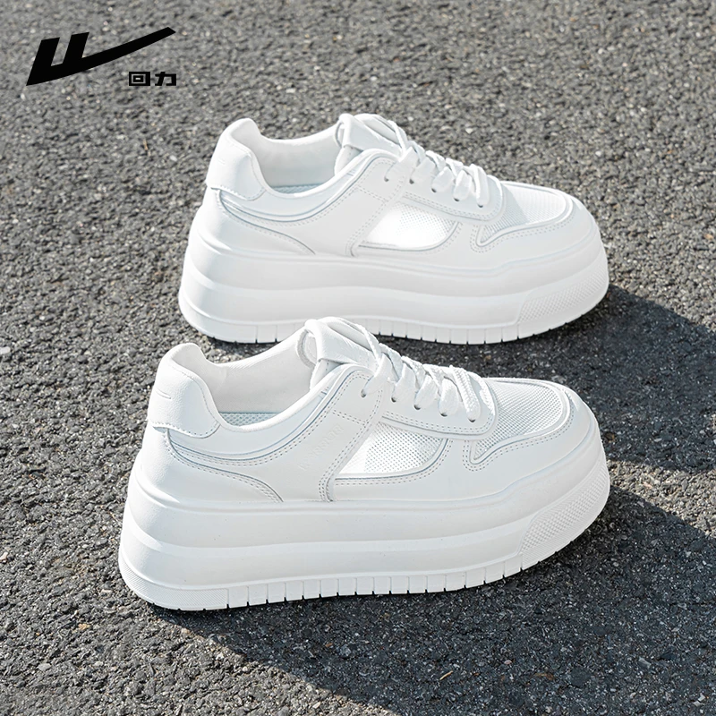 回力厚底小白鞋女款2026夏季新款爆款鞋子网面增高女鞋白色板鞋