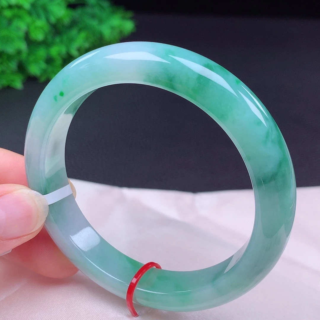 翡翠未镶嵌手镯59圈口432907