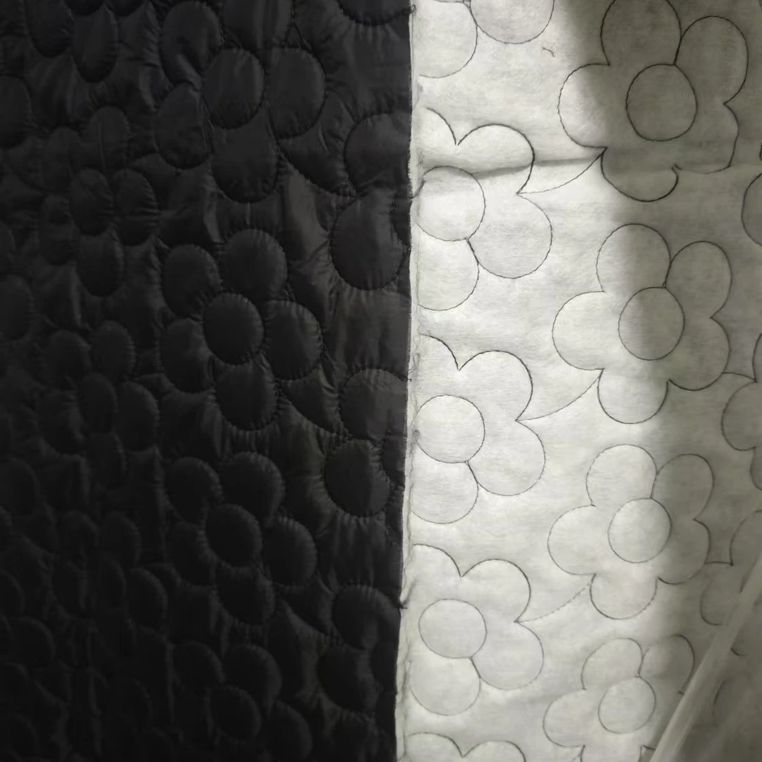 高货绗棉刺绣花太阳花黑色