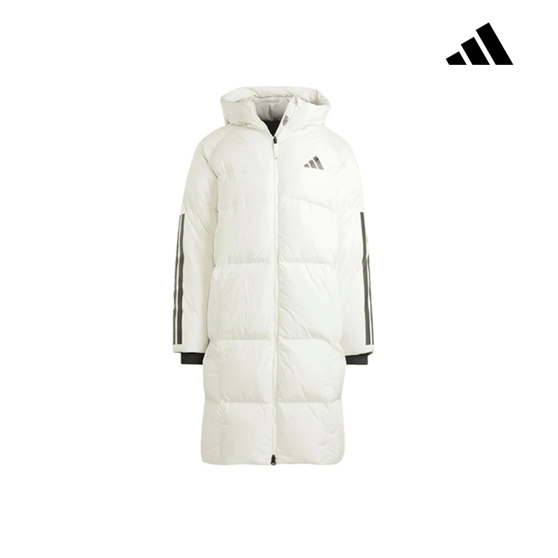 双旦礼遇阿迪达斯暖「芯」科技600蓬长款保暖连帽羽绒服 JG3838