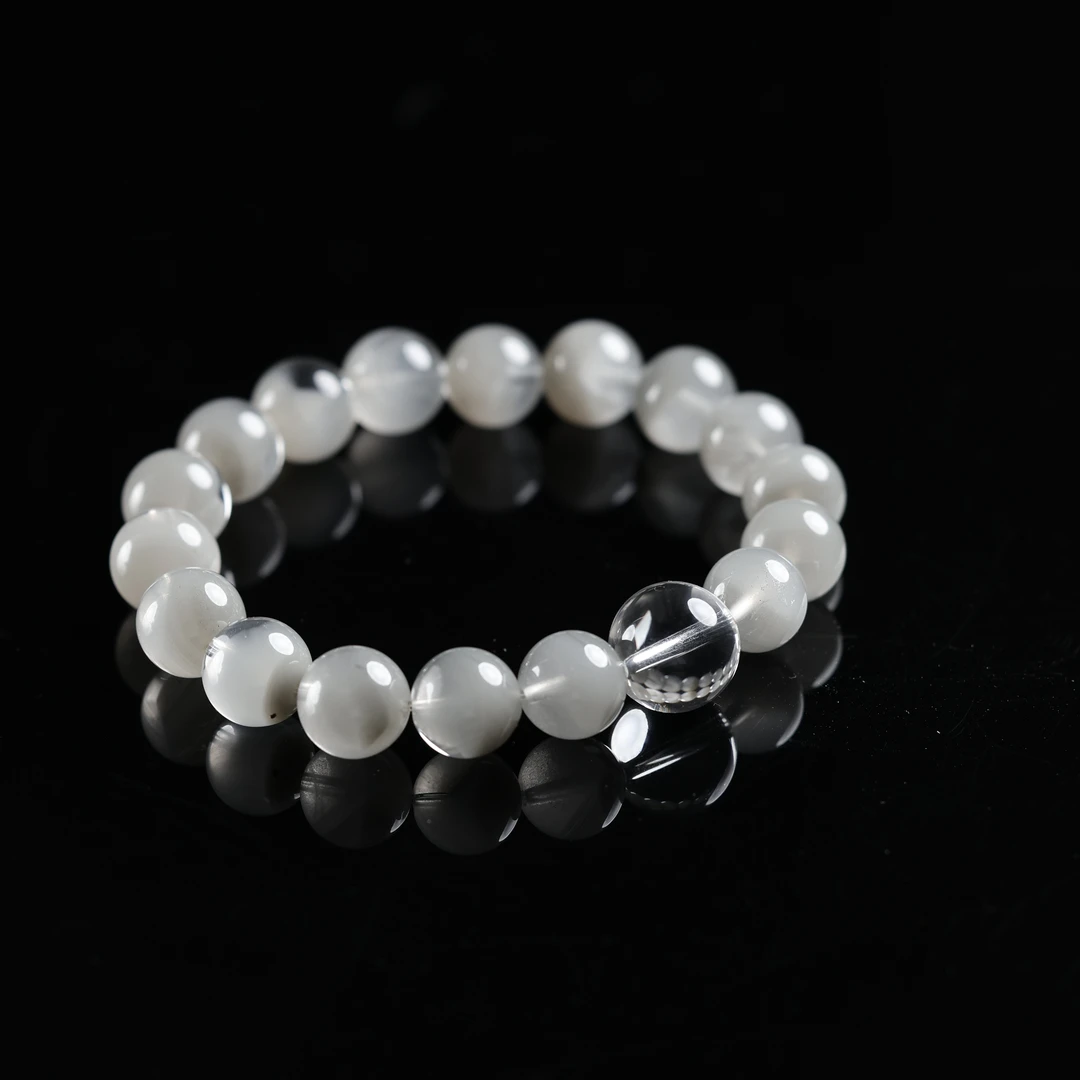 "星野"严选精品高段位水晶灰幽灵10mm手串 多样性发其一