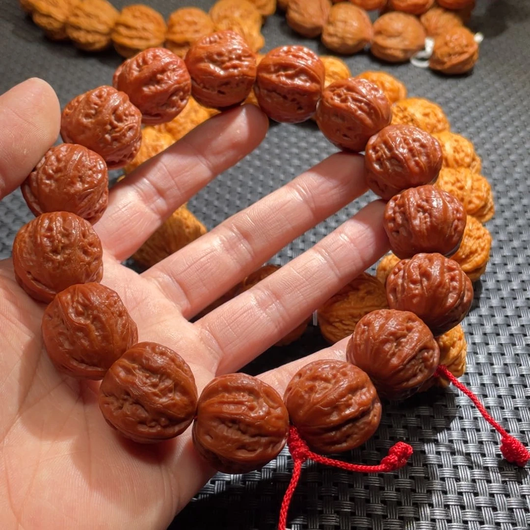 文玩核桃手串没***花核桃