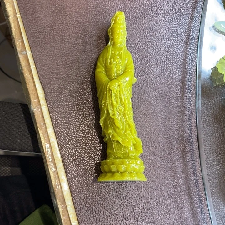元***华蛇纹石玉（覆膜）未镶嵌珠宝奇石