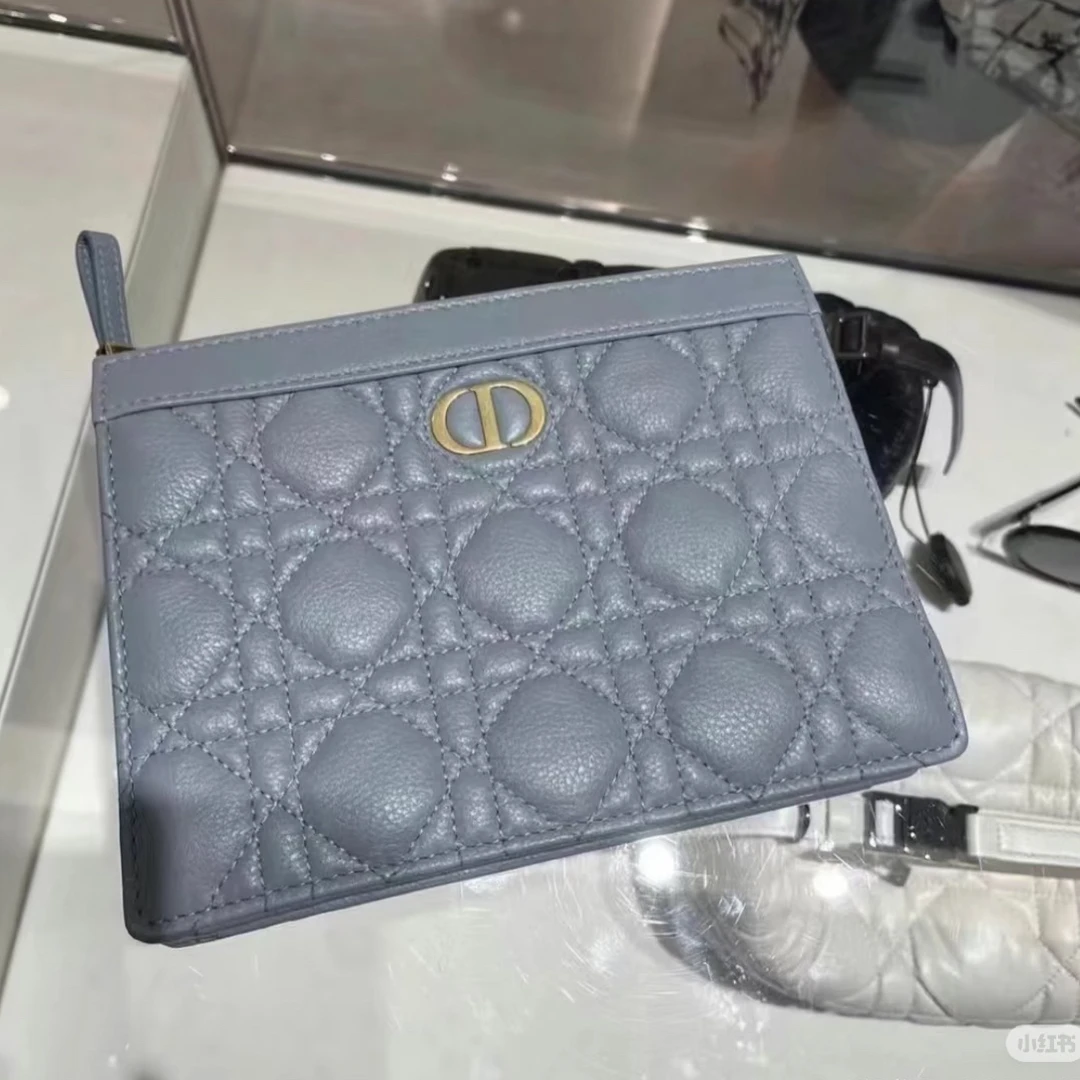 99新 DIOR/迪奥 雾霾蓝wok链条斜挎包/专柜新款/全原