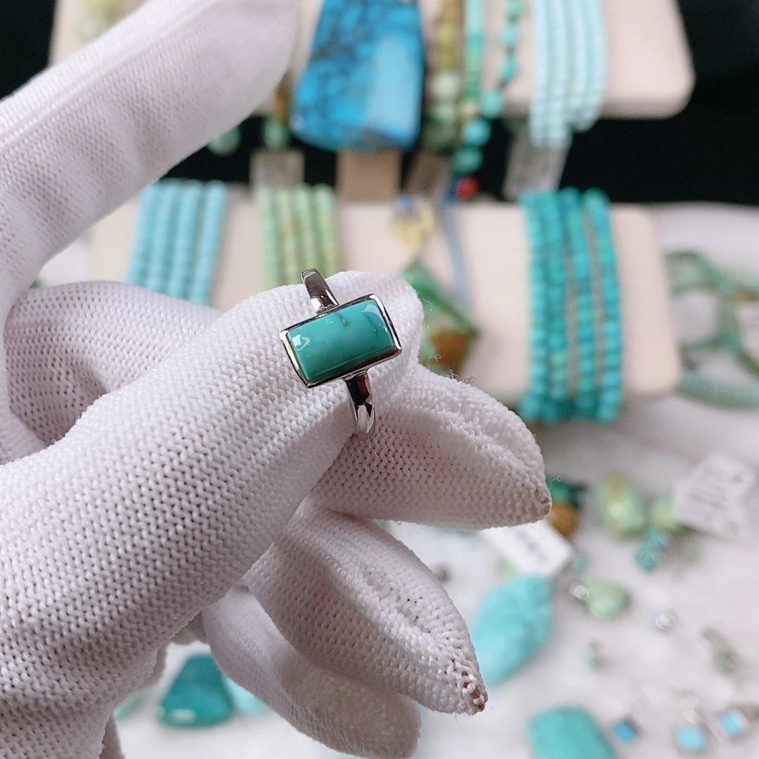 绿松石银S925镶嵌珠宝奇石