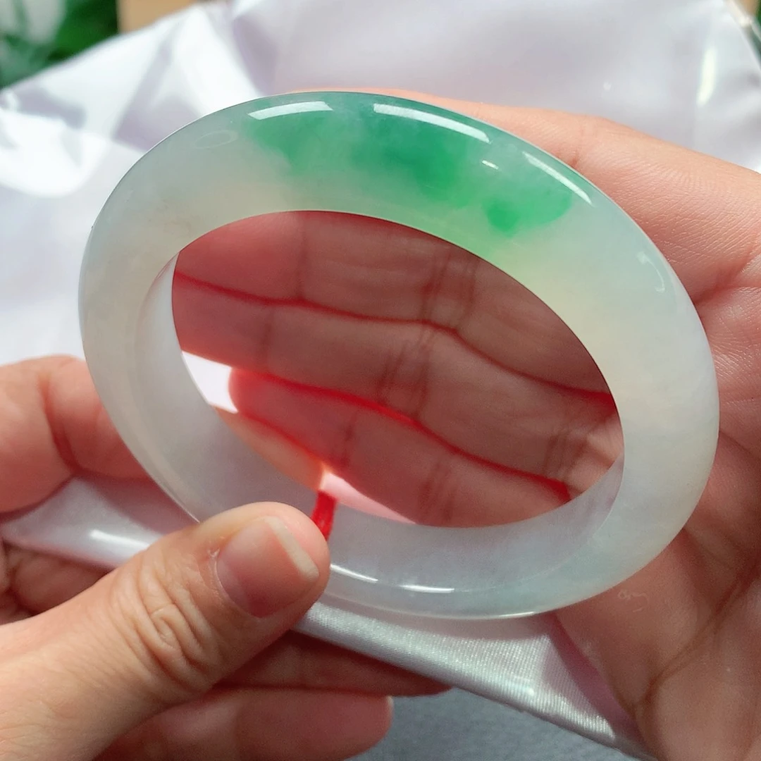 未镶嵌手镯翡翠98号，天然A货翡翠手镯