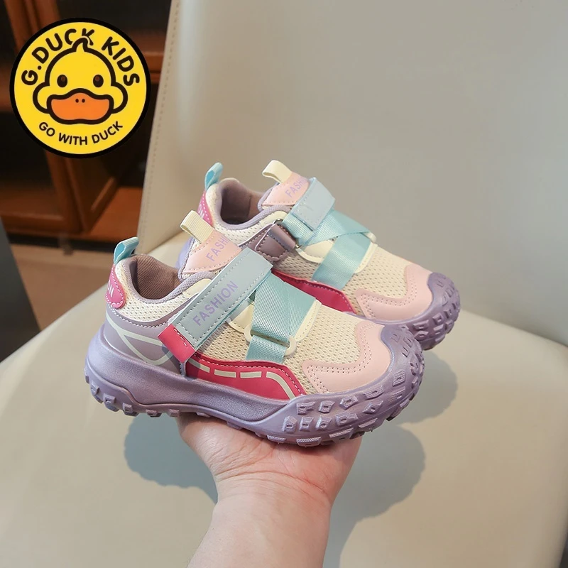 G.DUCK小黄鸭粘扣休闲鞋女透气运动鞋童鞋防滑步鞋女童鞋子软底