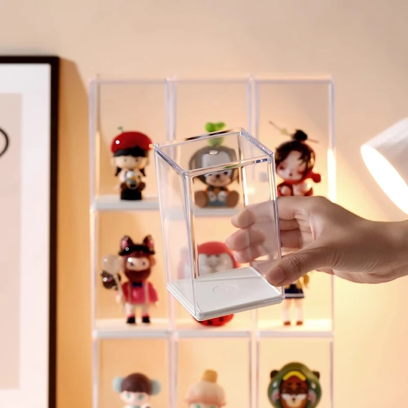 亚克力盲盒收纳盒手办展示盒高透明盲盒公仔防尘盒手办展示置物架