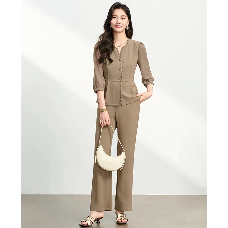 （无腰带）新款设计感通勤套装时尚气质潮流两件套TK118