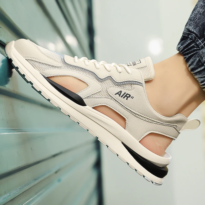 包头凉鞋男款夏季外穿沙滩两用洞洞鞋开车涉水防滑休闲运动拖鞋男