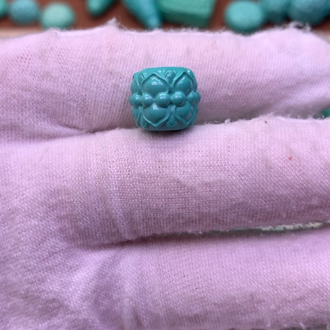 原生态散珠配珠并蒂莲花卡12