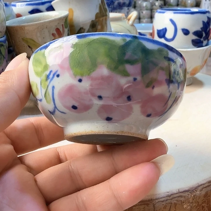 景德镇陶瓷手工手绘茶碗100毫升