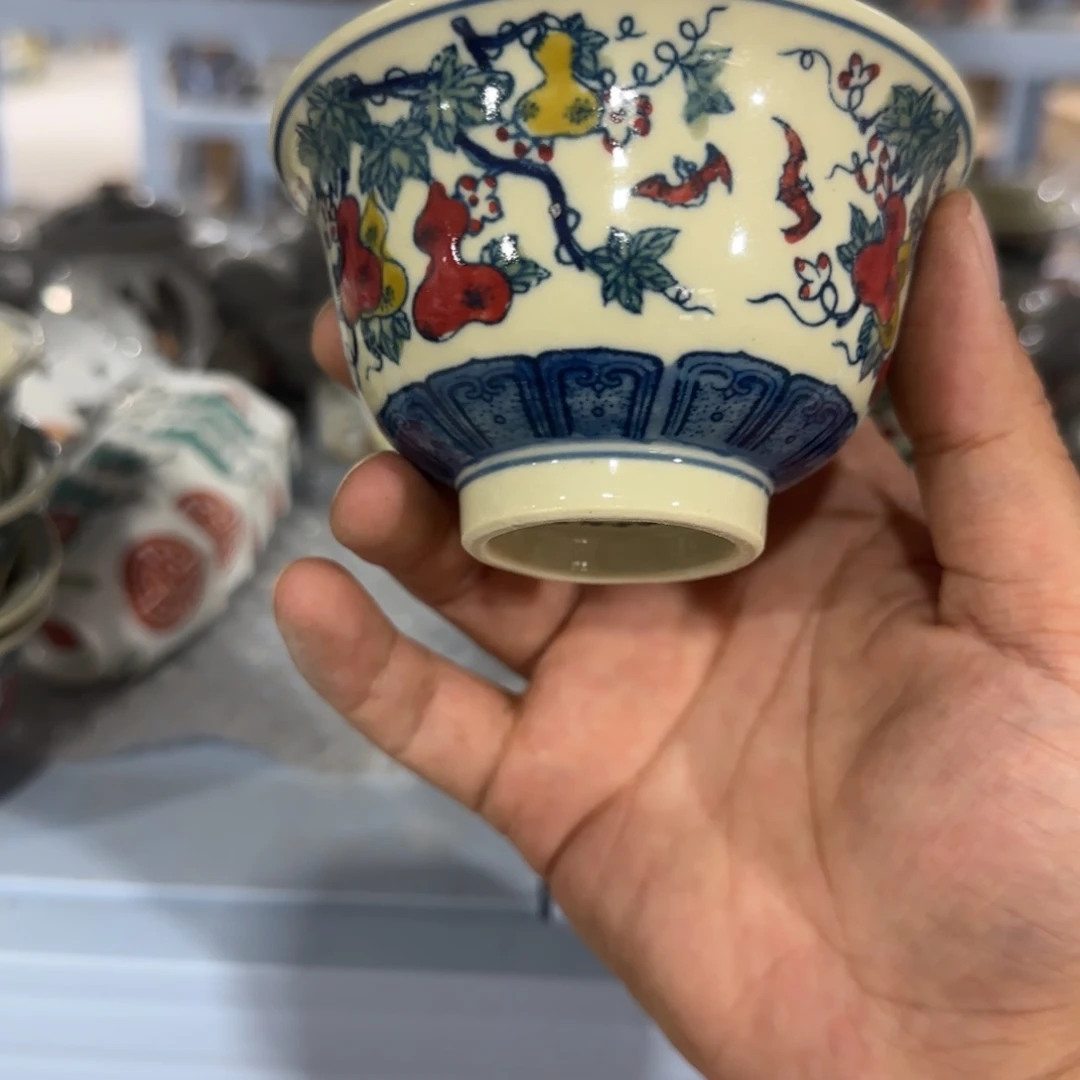 瓷片摆件手绘瓷器全部处理