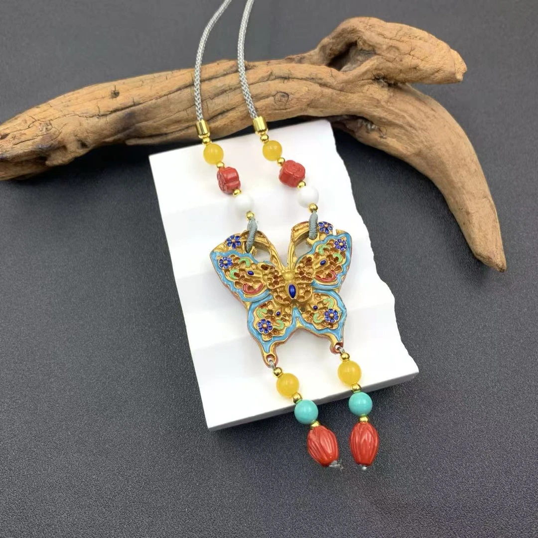 含辰砂工艺品朱砂蝴蝶套绳-多样性发一-251124054