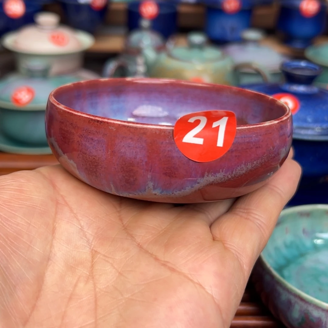 手工制作钧窑茶器