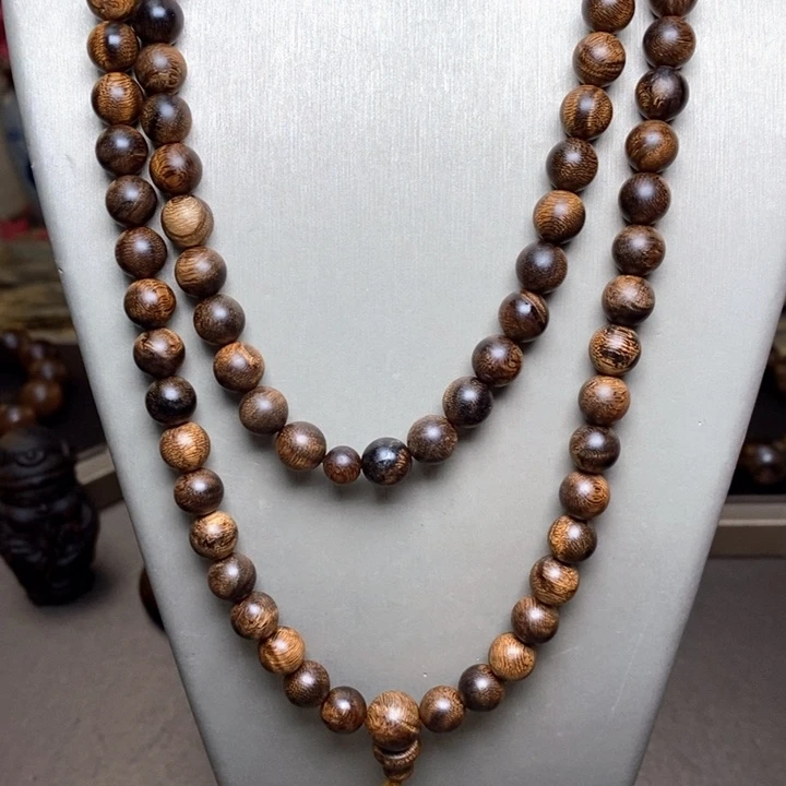 沉香手串越南芽庄黄棋楠瘤疤08×108