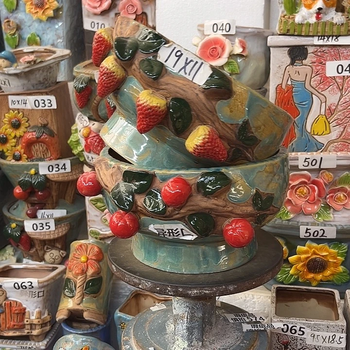 粗陶材质多肉花盆