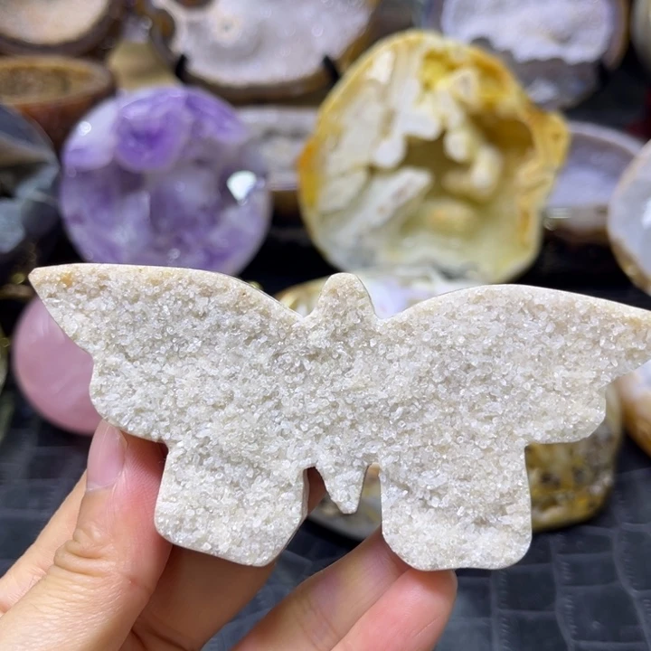 未镶嵌发饰水晶米白蝴蝶