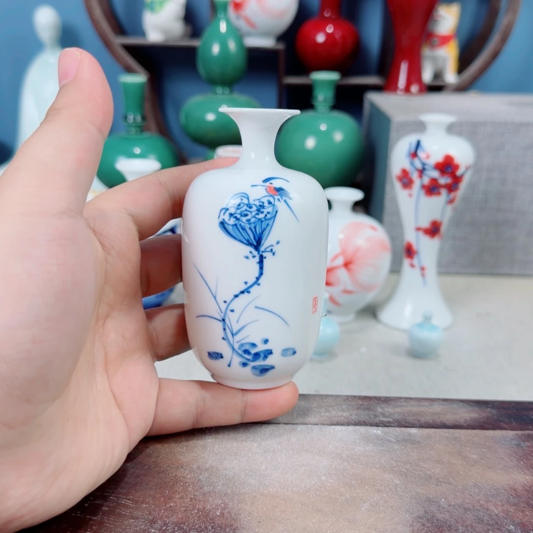 陶瓷手工小花器摆件