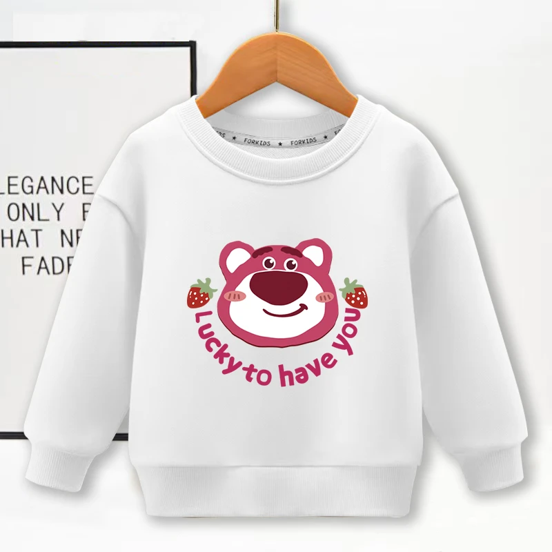 2025春秋新款儿童圆领休闲卫衣男女童百搭卡通印花上衣童装
