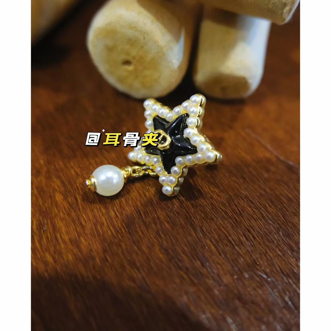 铜合金仿珍珠耳饰 （不需要耳洞可带）【右耳】单只耳夹44220