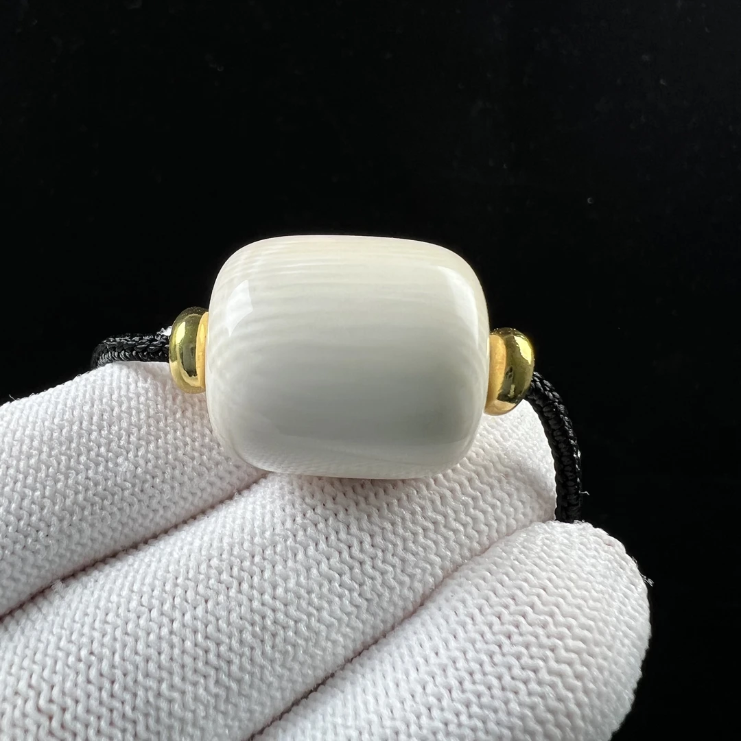 X4375天然猛犸牙 桶珠 19*20.5mm支持鉴定 假一罚四