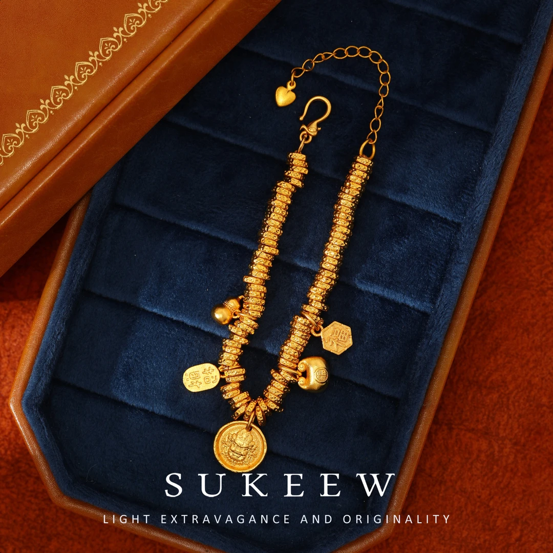 SUKEEW/酥可 新中式盘缠吉祥财神牌手链286201