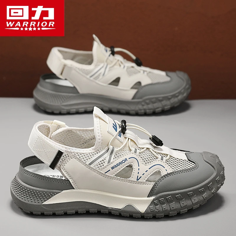 回力男鞋冬季外穿透气镂空包头网面洞洞凉鞋户外运动百搭沙滩鞋男
