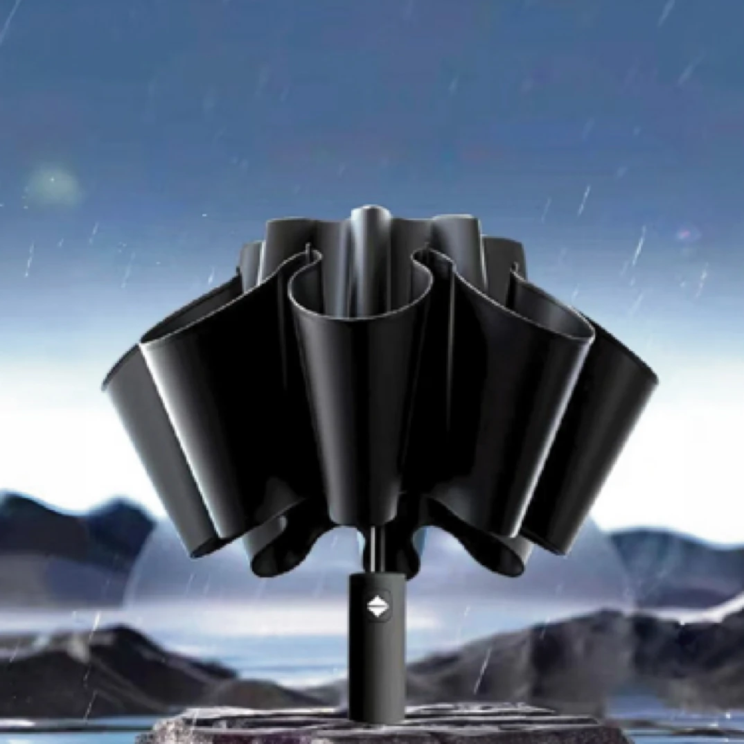 红旗全自动反向折叠伞