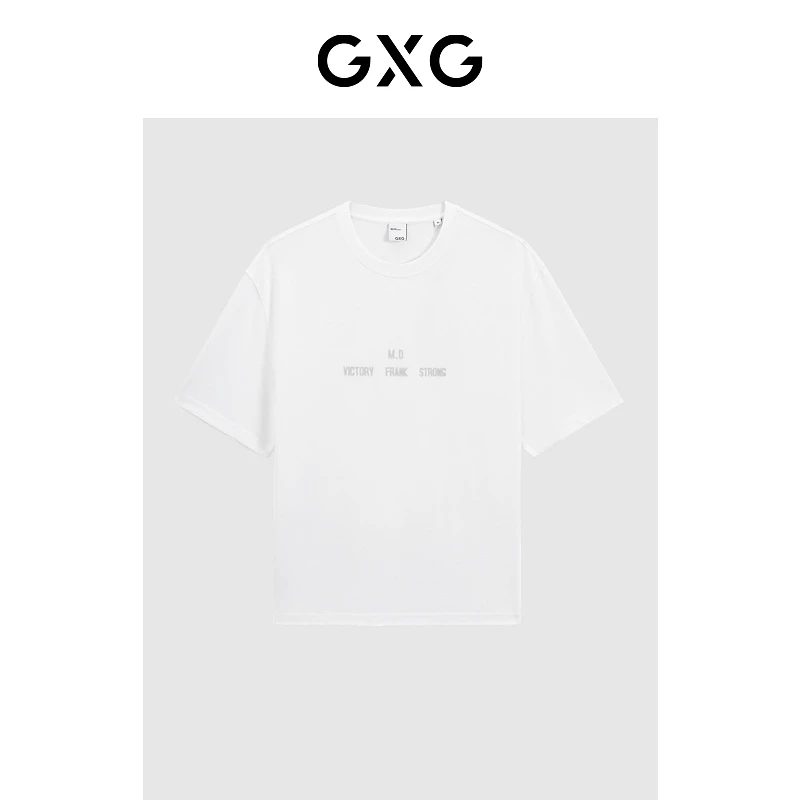 GXG男装 多色字母图案短袖T恤 24年夏季#G24X442027