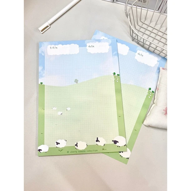 羊羊 小茄家的b5拍纸本丨双面同图丨120g纯质纸丨30±2p