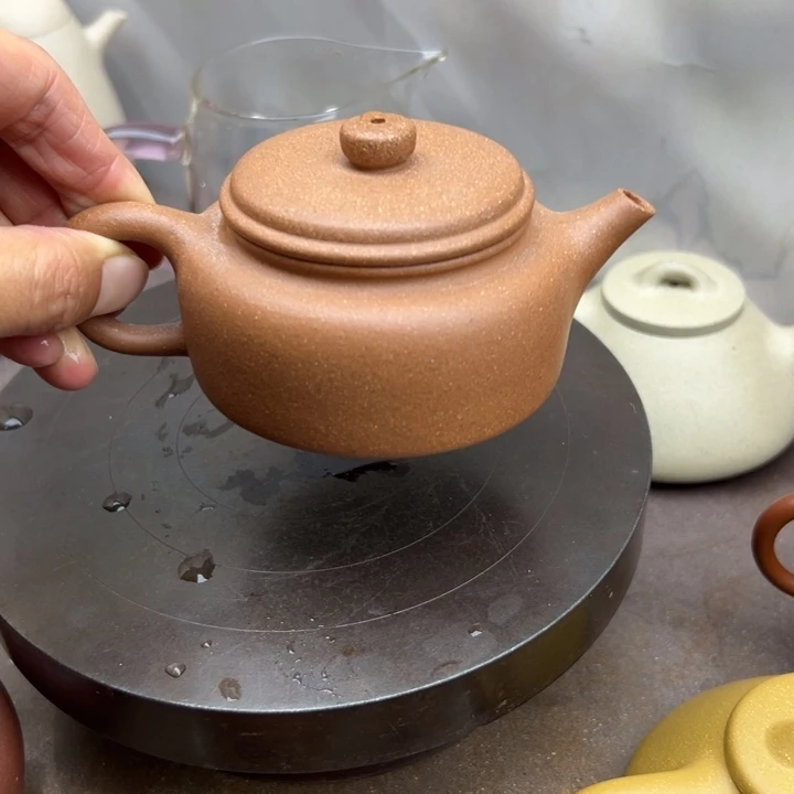 紫砂茶壶五彩矮德中150c c