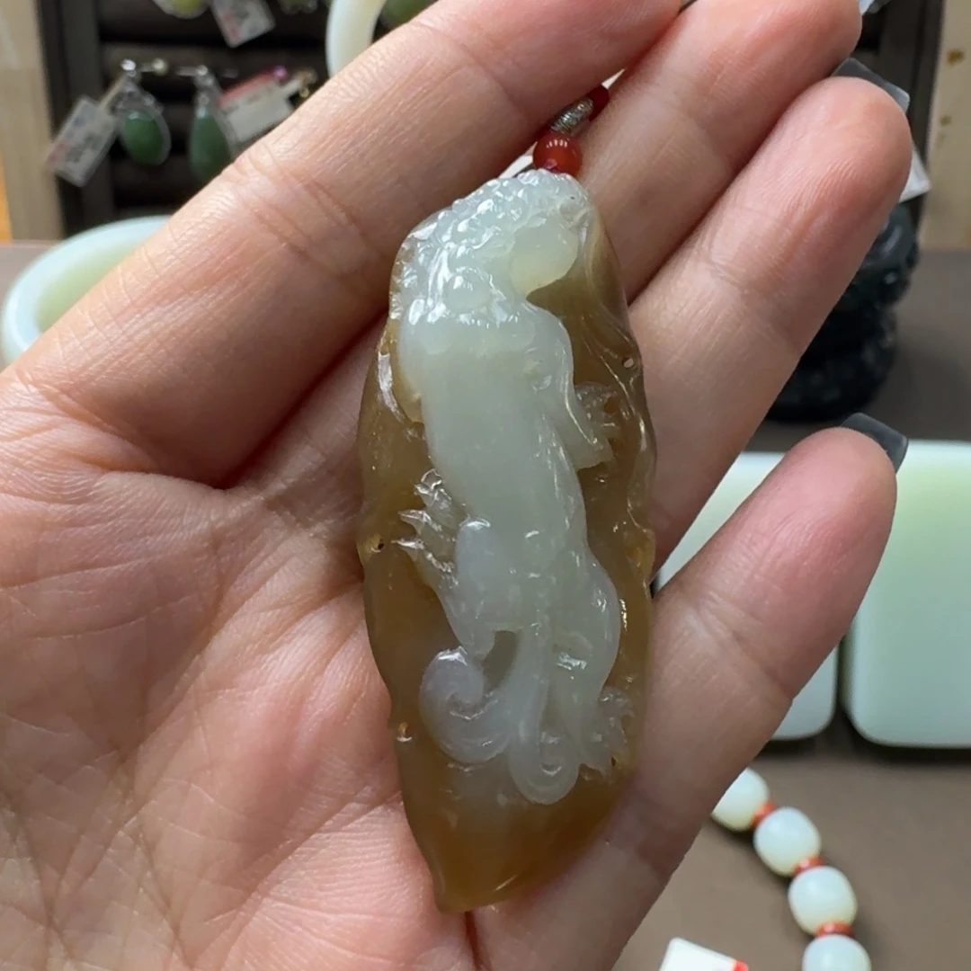 和田玉未镶嵌吊坠(不含链)