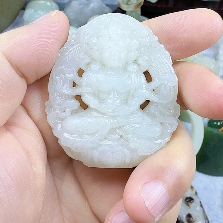 和田玉未镶嵌挂件