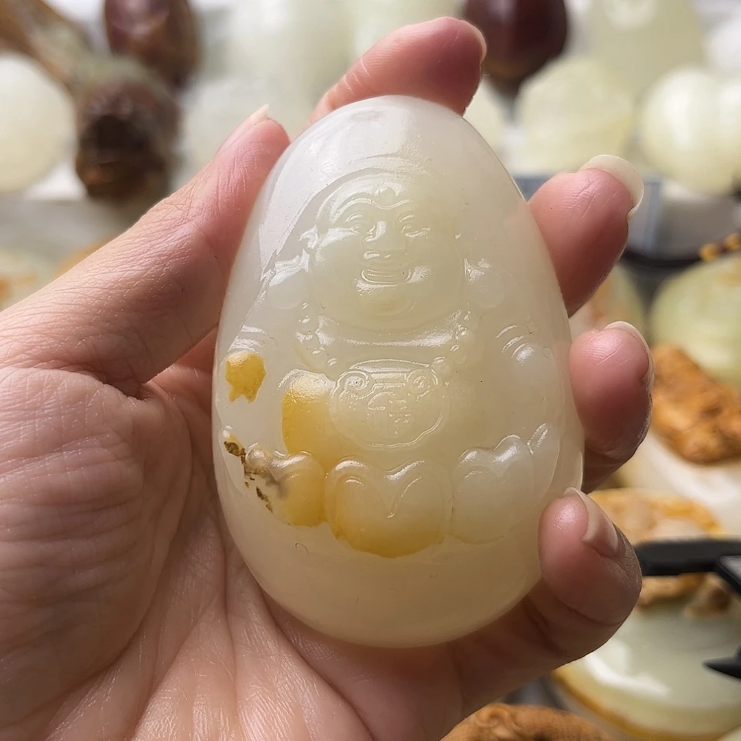 石材方解石手把摆件不退换佛