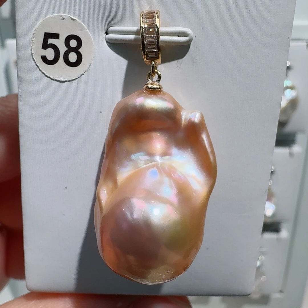 淡水珍珠银S925镶嵌颈饰