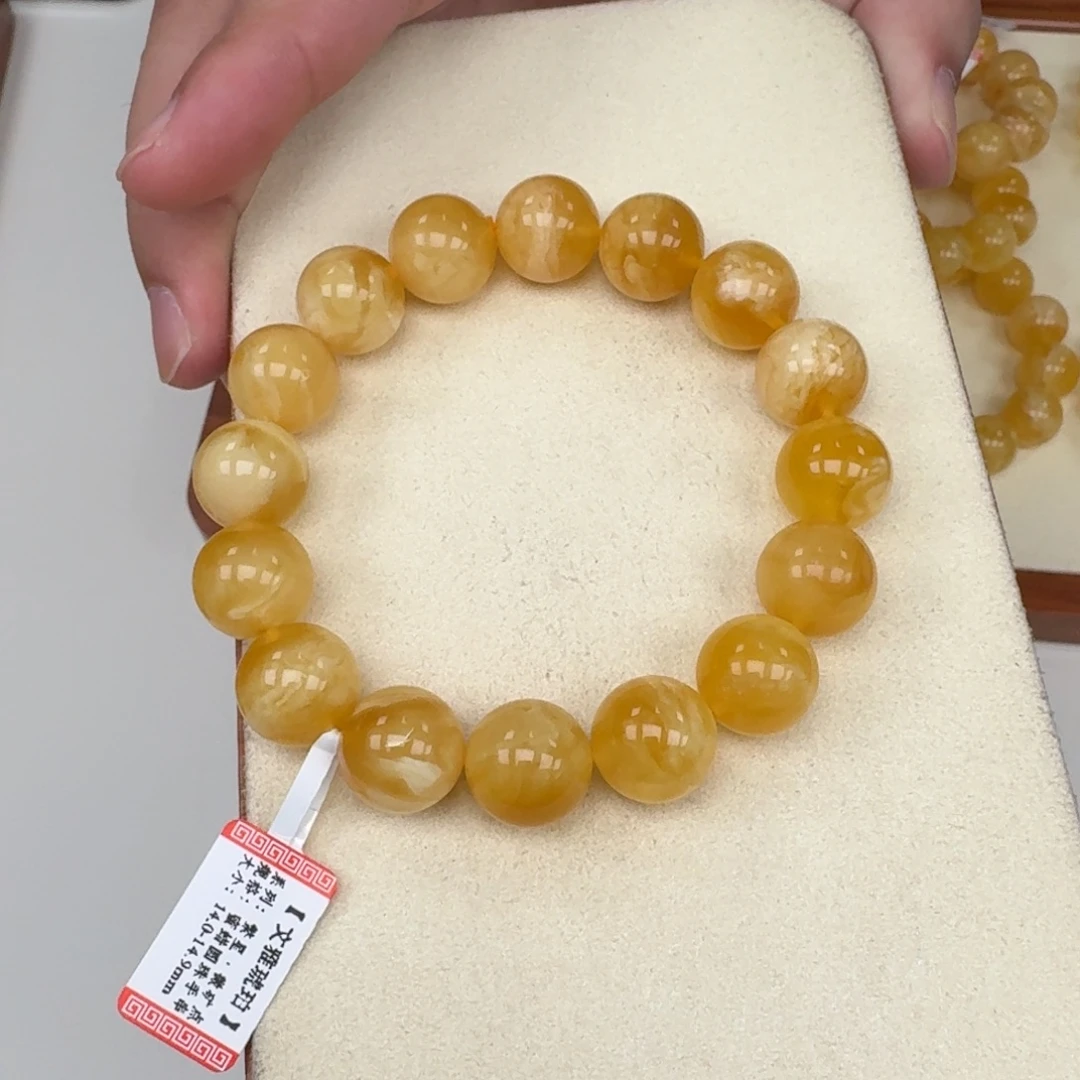 蜜蜡未镶嵌手链蜜蜡手串