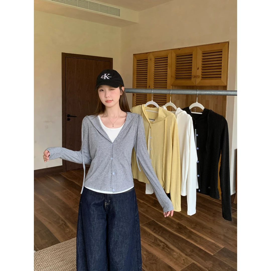 哺乳衣外穿外出秋季胖mm大码女撞色假两件连帽春秋喂奶长袖上衣