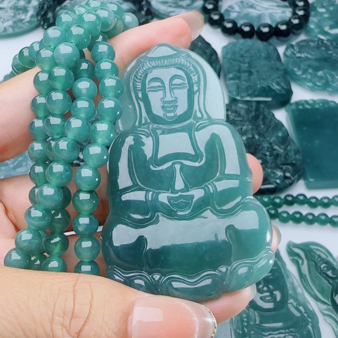 颈饰未镶嵌翡翠多样性发货天然的A货翡翠