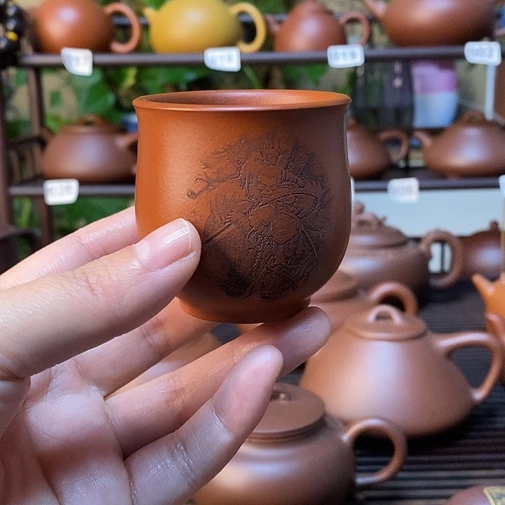 茶壶紫砂紫砂朱泥主人杯 宜兴紫砂