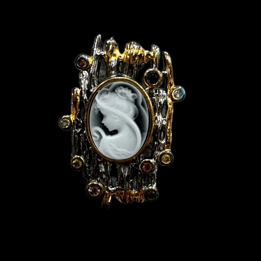 925银胸针 F4067老意大利工艺手工制作孤品（吊坠胸针两用），