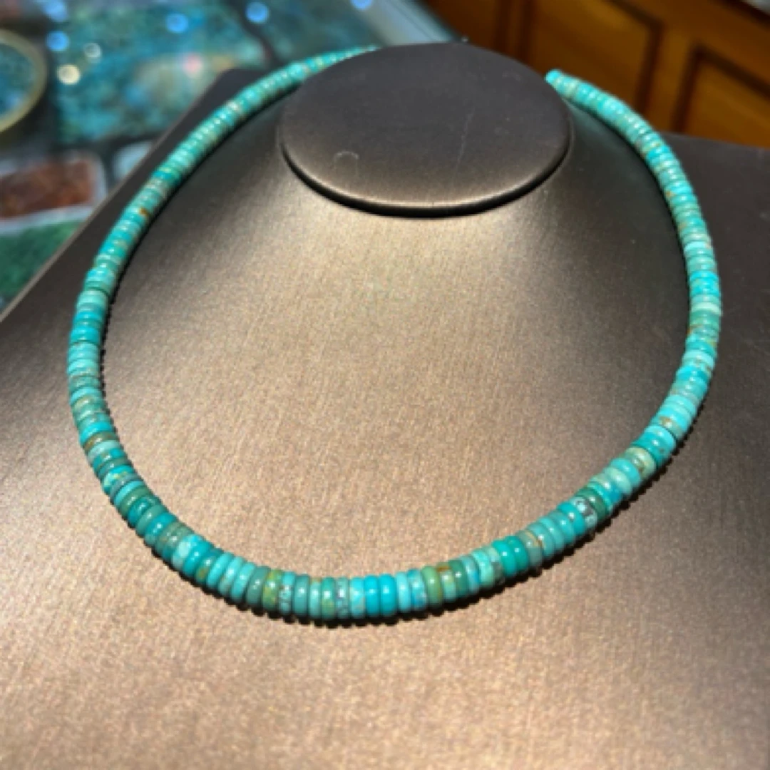 非金属珐琅项链 标品级素版直切绿色项链