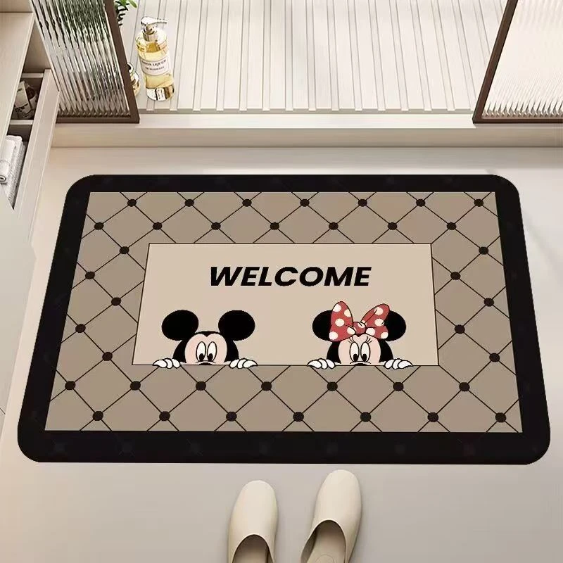 【到手两件】格子米奇 40*60CM 防滑橡胶底门厅玄关地毯地垫防滑