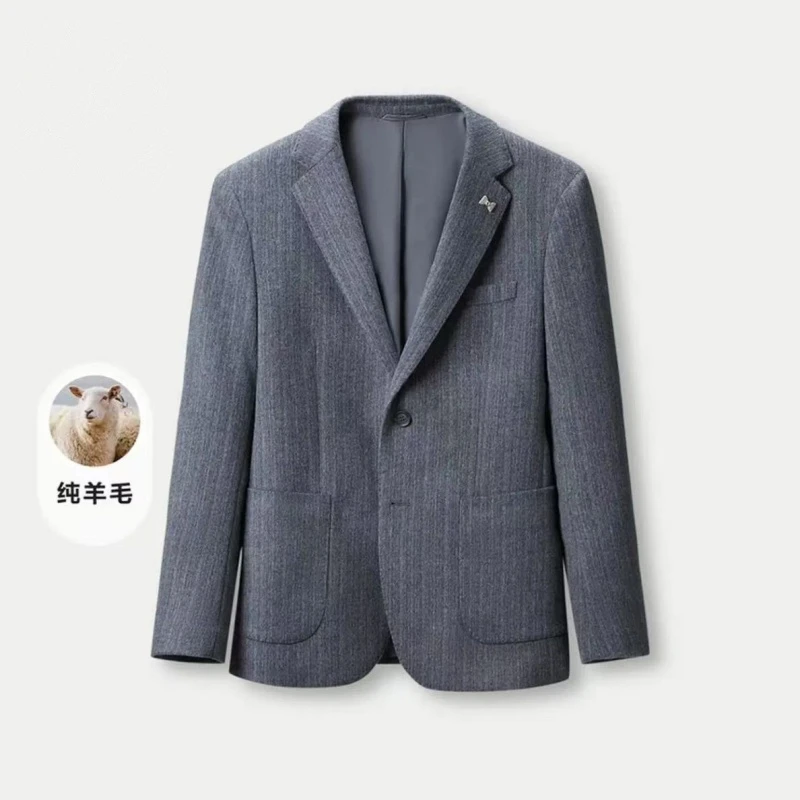 HS978剪标100绵羊毛高端舒适商务简约单西