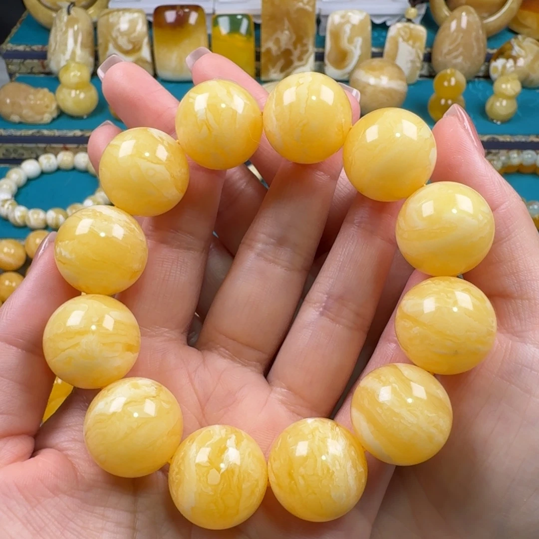 琥珀未镶嵌手链同料