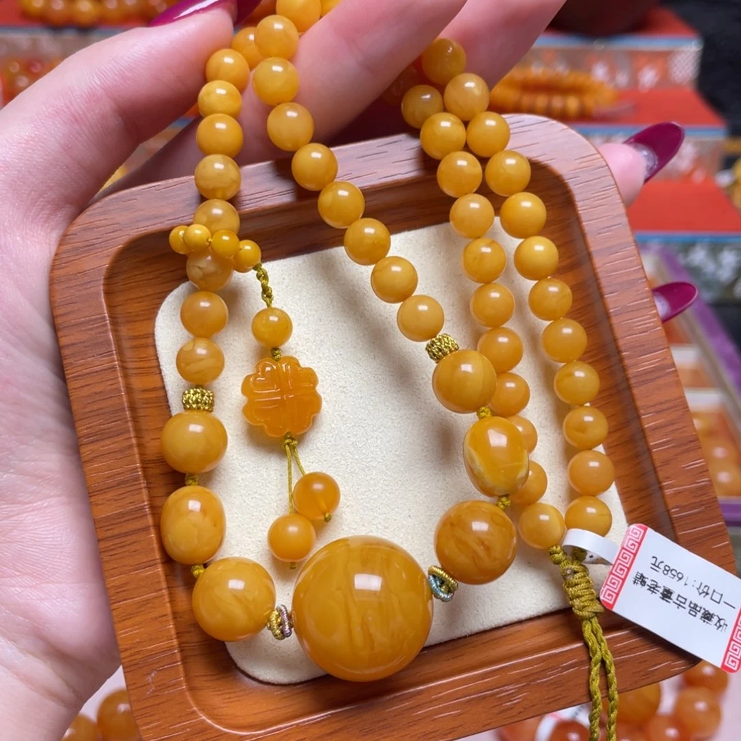 蜜蜡颈饰未镶嵌项链