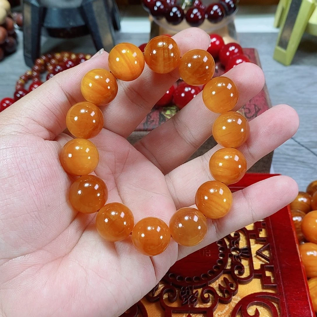 贝壳杉（血龙木）手串/手链1.5高透料血龙木