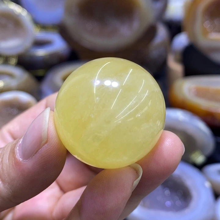 未镶嵌珠宝半成品水晶小黄球